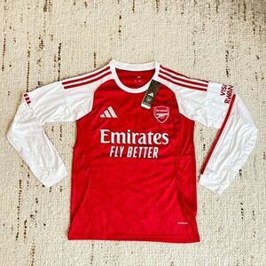 NEW Adidas 25/26 Arsenal Home Slim Long Sleeve SAKA Jersey Away Third Red White